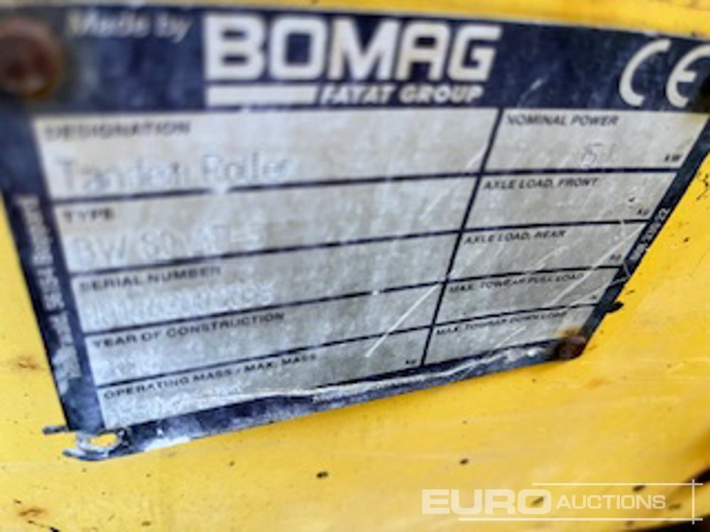 2014 Bomag BW80AD-5 - Roller: picture 5 2014 Bomag BW80AD-5 - Roller: picture 5