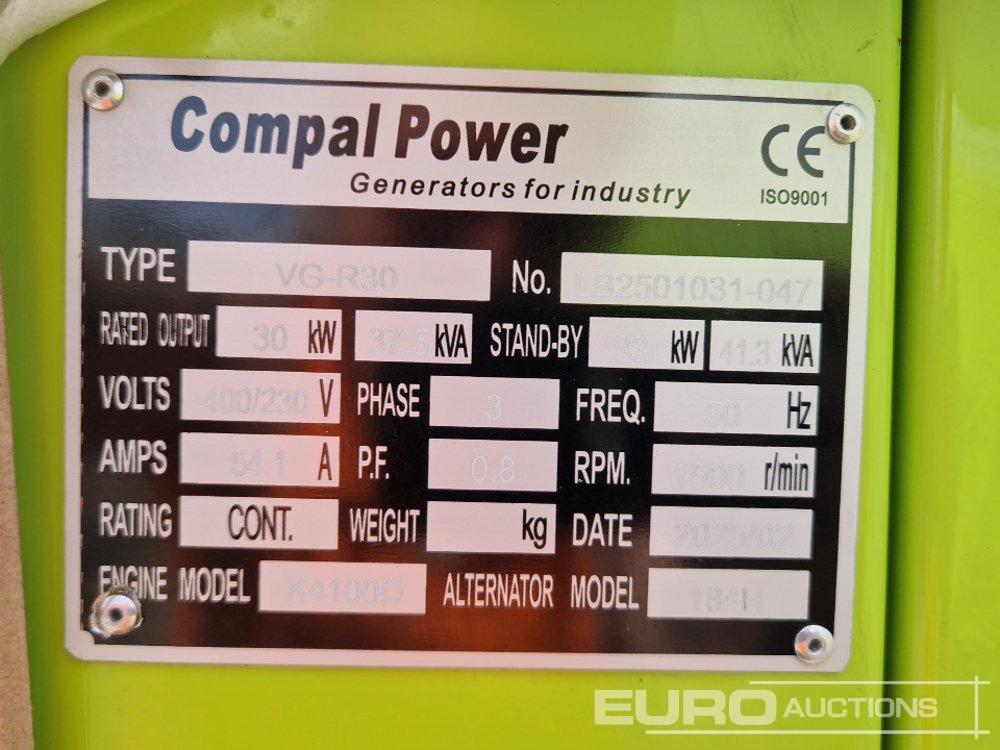 2025 Compal Power VG-R30 - Generator set: picture 1 2025 Compal Power VG-R30 - Generator set: picture 1