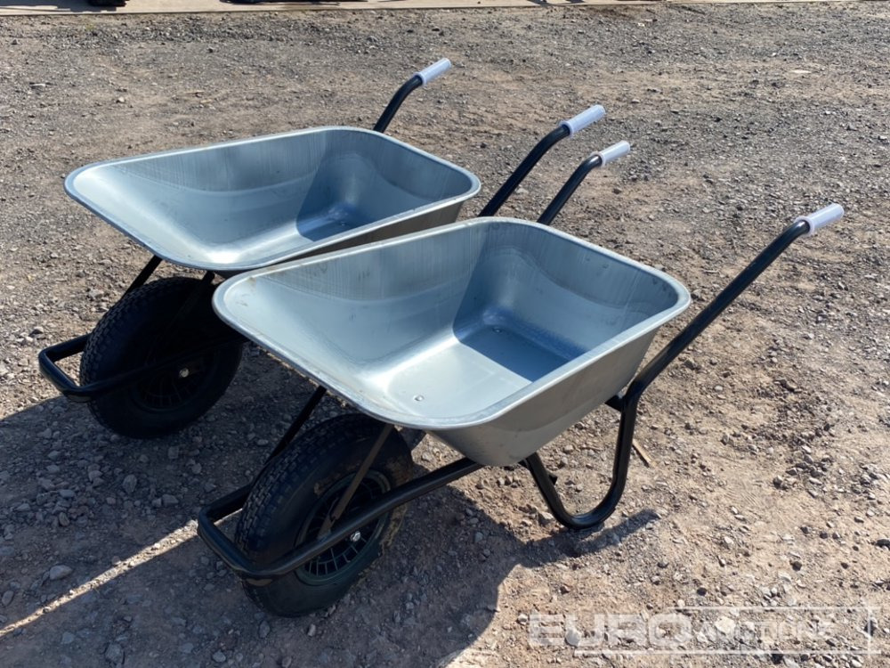 Unused Galvanised Tub Wheelbarrow (2 of) - Agricultural machinery: picture 1 Unused Galvanised Tub Wheelbarrow (2 of) - Agricultural machinery: picture 1