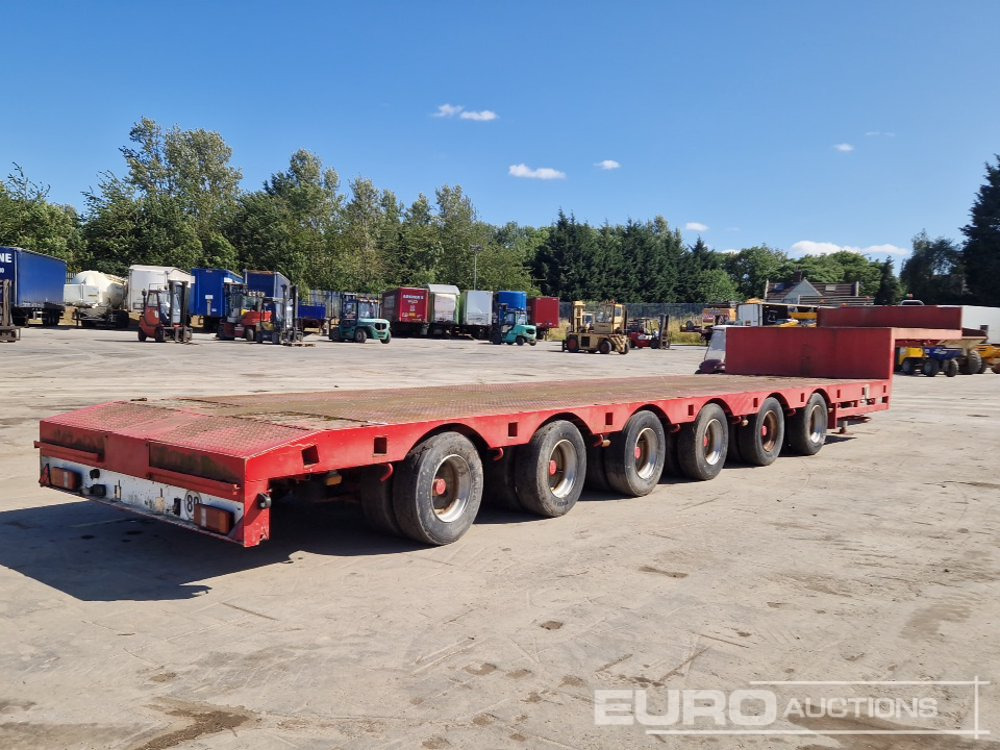 ES-GE 6 Axle Step Frame Extendable Low Loader Trailer, 4 Axle Steer, Air Brakes, Auto Lube - Low loader semi-trailer: picture 5 ES-GE 6 Axle Step Frame Extendable Low Loader Trailer, 4 Axle Steer, Air Brakes, Auto Lube - Low loader semi-trailer: picture 5