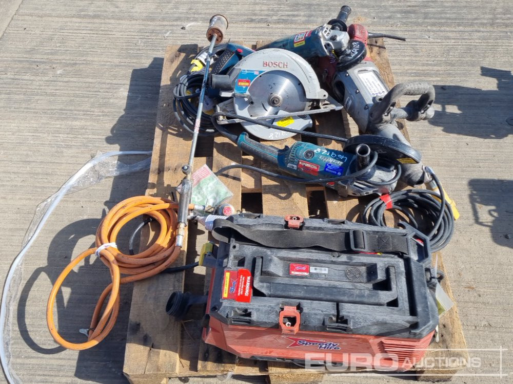 Hilti VC40-UM 110 Volt Vacuum Cleaner, Milwaukee 110Volt Hand Held Breaker, Makita 110Volt Angle Grinder (2 of), Bosh 110 Volt Circular Saw, Propane Burner & Regulator - Construction equipment: picture 1 Hilti VC40-UM 110 Volt Vacuum Cleaner, Milwaukee 110Volt Hand Held Breaker, Makita 110Volt Angle Grinder (2 of), Bosh 110 Volt Circular Saw, Propane Burner & Regulator - Construction equipment: picture 1