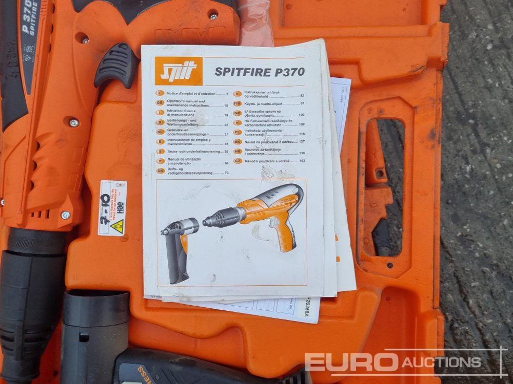 Construction equipment Radio Cable Detector (5 of), Bosch 110Volt Grinder, Bohrmaster 110Volt Mag Drill, Spitfire P370 Nail Gun, Paslode IM350+ Battery Nail Gun, Tiger APT-0600 6 Ton Adjustable Trolley: picture 38