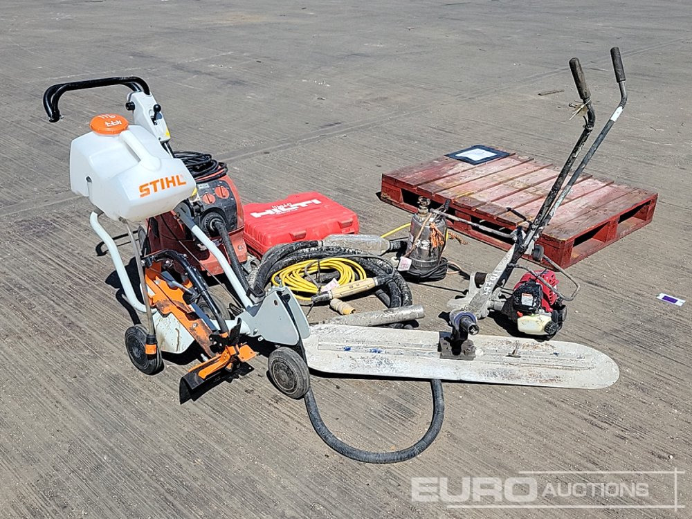 Stihl Quick Cut Saw Trolley, 110Volt Concrete Poker, 110Volt Submersible Water Pump, Pneumatic Scabbler, Concrete Float, Hilti 110Volt Vacuum, Hilti Battery Nail Gun, Petrol Concrete Screed Drive Unit - Construction equipment: picture 3 Stihl Quick Cut Saw Trolley, 110Volt Concrete Poker, 110Volt Submersible Water Pump, Pneumatic Scabbler, Concrete Float, Hilti 110Volt Vacuum, Hilti Battery Nail Gun, Petrol Concrete Screed Drive Unit - Construction equipment: picture 3