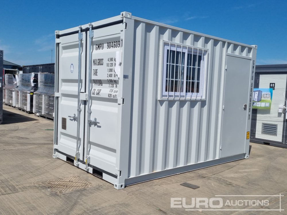 Unused 2025 12' x 8' Container, 1 Door, 1 Window, 1 End Door (Cannot Be Reconsigned) - Shipping container: picture 1 Unused 2025 12' x 8' Container, 1 Door, 1 Window, 1 End Door (Cannot Be Reconsigned) - Shipping container: picture 1