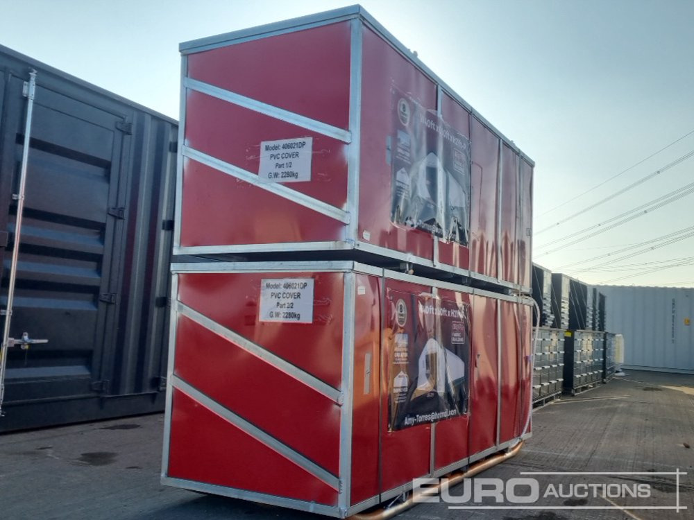 Unused 2025 40' x 60' x 21' PVC Peak Storage Shelter - Construction container: picture 4 Unused 2025 40' x 60' x 21' PVC Peak Storage Shelter - Construction container: picture 4