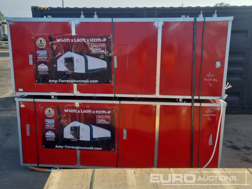 Unused 2025 40' x 60' x 21' PVC Peak Storage Shelter - Construction container: picture 5 Unused 2025 40' x 60' x 21' PVC Peak Storage Shelter - Construction container: picture 5
