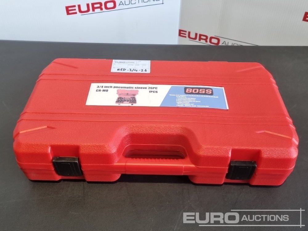 Unused 2025 Boss 3/4" 26pc Heavy Duty Pneumatic Socket Set, 4" Connecting Rod, 8" Connecting Rod Quick Ratchet Wrench, 20" Sliding Road, L Handle Sliding Head Extension Bar - Workshop equipment: picture 2 Unused 2025 Boss 3/4" 26pc Heavy Duty Pneumatic Socket Set, 4" Connecting Rod, 8" Connecting Rod Quick Ratchet Wrench, 20" Sliding Road, L Handle Sliding Head Extension Bar - Workshop equipment: picture 2