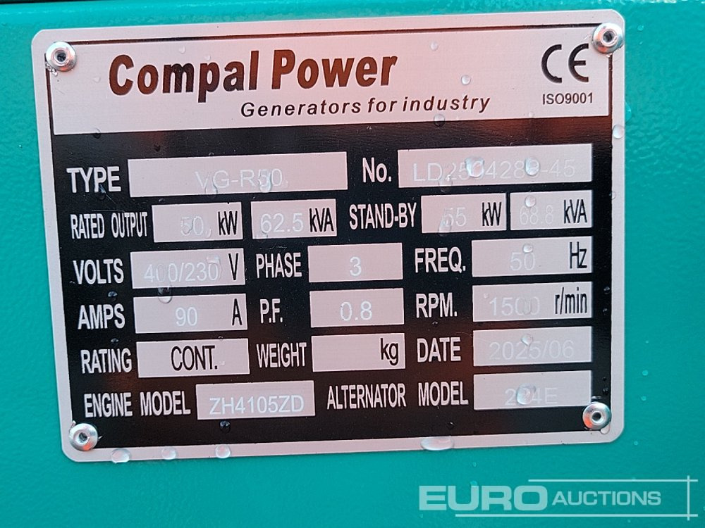 Generator set Unused 2025 Compal Power VG-R50: picture 28 Generator set Unused 2025 Compal Power VG-R50: picture 28