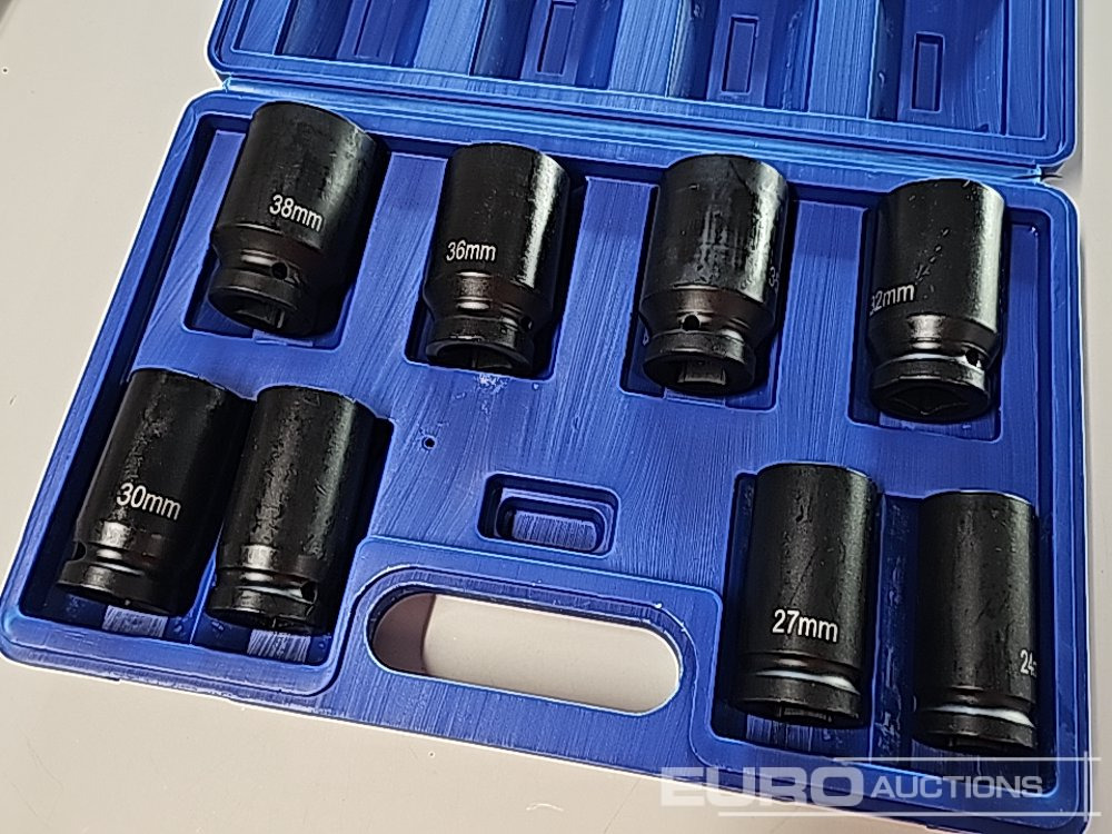 Unused 8Pcs 3/4" Impact Socket Set (24-38mm) - Workshop equipment: picture 1 Unused 8Pcs 3/4" Impact Socket Set (24-38mm) - Workshop equipment: picture 1