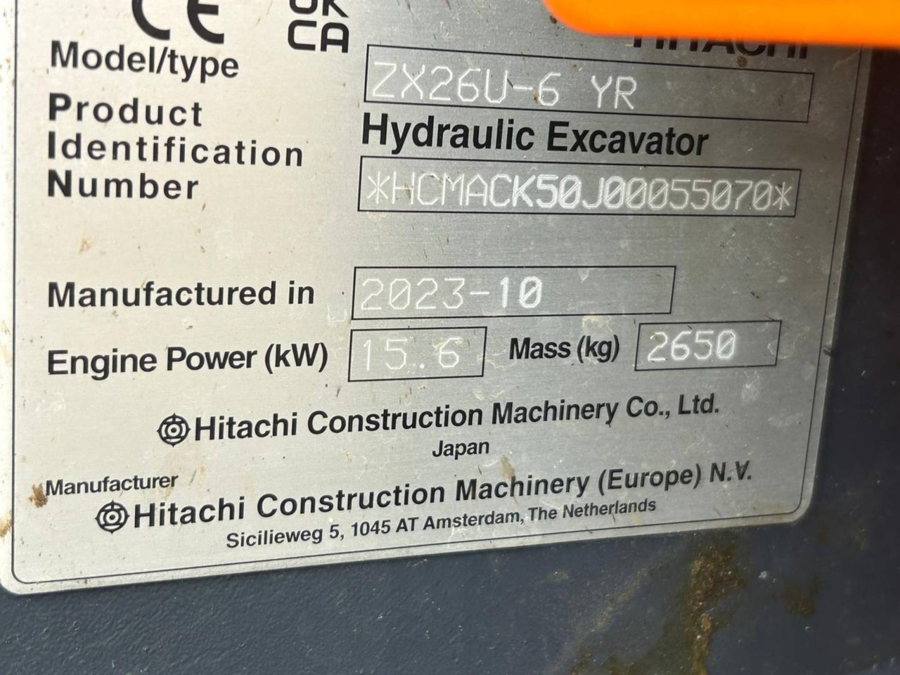 HITACHI ZX26U-6 - Crawler excavator: picture 5 HITACHI ZX26U-6 - Crawler excavator: picture 5