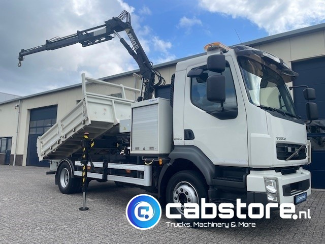 Volvo FL 240 4x2 Euro 5 - Kipper - MKG HLK 45 a2 Autolaadkraan - Bouwjaar 2012 - APK 18-10-2025 - ORIGINAL Km 35.640 !!!! - Good condition !! - Tipper, Crane truck: picture 1 Volvo FL 240 4x2 Euro 5 - Kipper - MKG HLK 45 a2 Autolaadkraan - Bouwjaar 2012 - APK 18-10-2025 - ORIGINAL Km 35.640 !!!! - Good condition !! - Tipper, Crane truck: picture 1