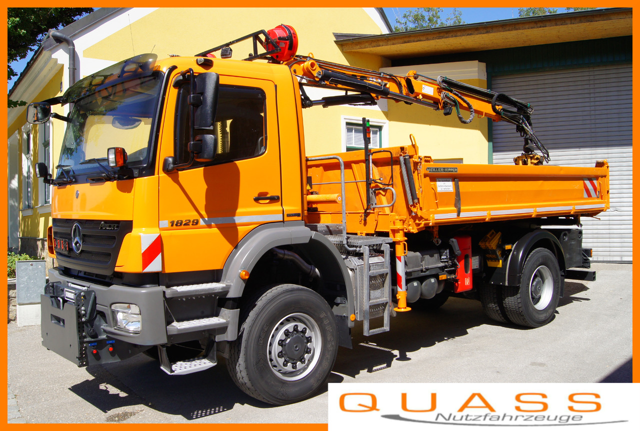 MERCEDES-BENZ AXOR 1829 4x4/EURO 5/ATLAS 65.2/MEILLER/Winterdienst - Crane truck: picture 1 MERCEDES-BENZ AXOR 1829 4x4/EURO 5/ATLAS 65.2/MEILLER/Winterdienst - Crane truck: picture 1