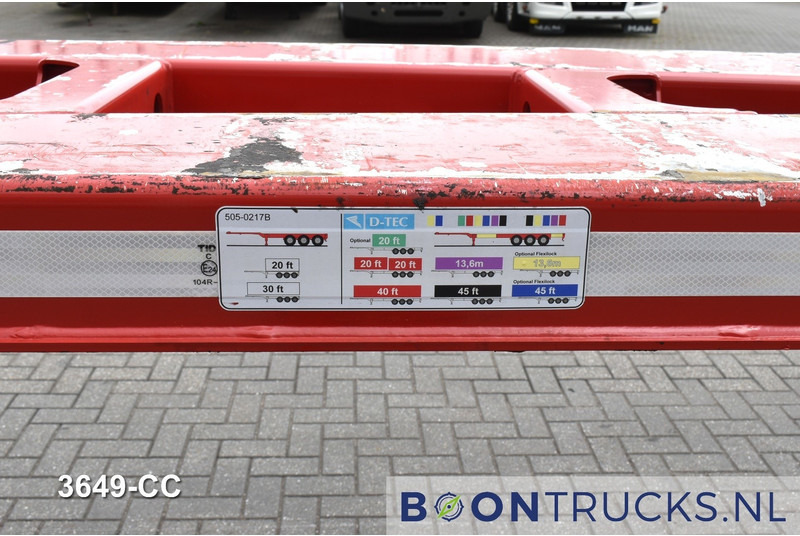 Container transporter/ Swap body semi-trailer D-Tec FLEXITRAILER | 2x20-30-40-45ft HC * 2x LIFT AXLE * 2x EXTENDABLE * NL TRAILER * APK 09-2026: picture 15