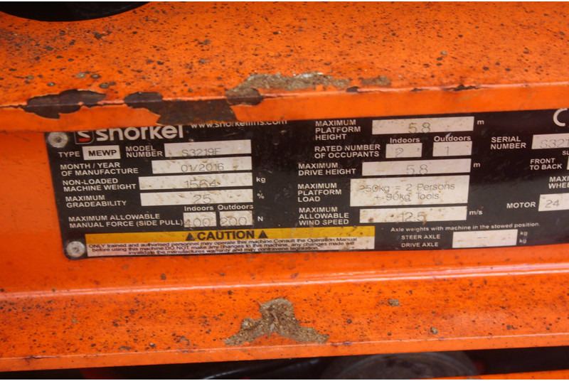 Snorkel S3219E - Scissor lift: picture 4 Snorkel S3219E - Scissor lift: picture 4