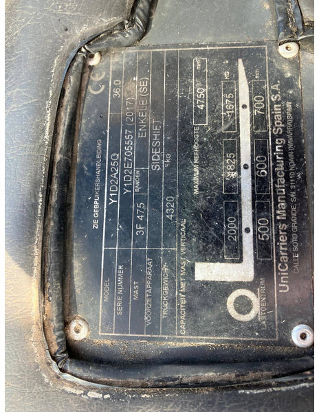 UniCarriers Y1D2A25Q - Diesel forklift: picture 5 UniCarriers Y1D2A25Q - Diesel forklift: picture 5