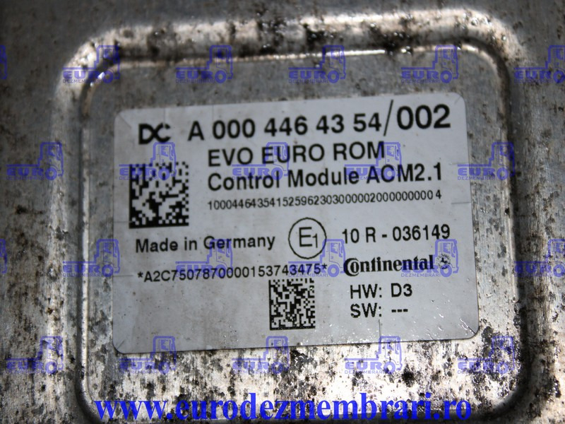 CALCULATOR CATALIZATOR ACM 2.1 MERCEDES ACTROS MP4 A0004464354 - ECU for Truck: picture 2 CALCULATOR CATALIZATOR ACM 2.1 MERCEDES ACTROS MP4 A0004464354 - ECU for Truck: picture 2