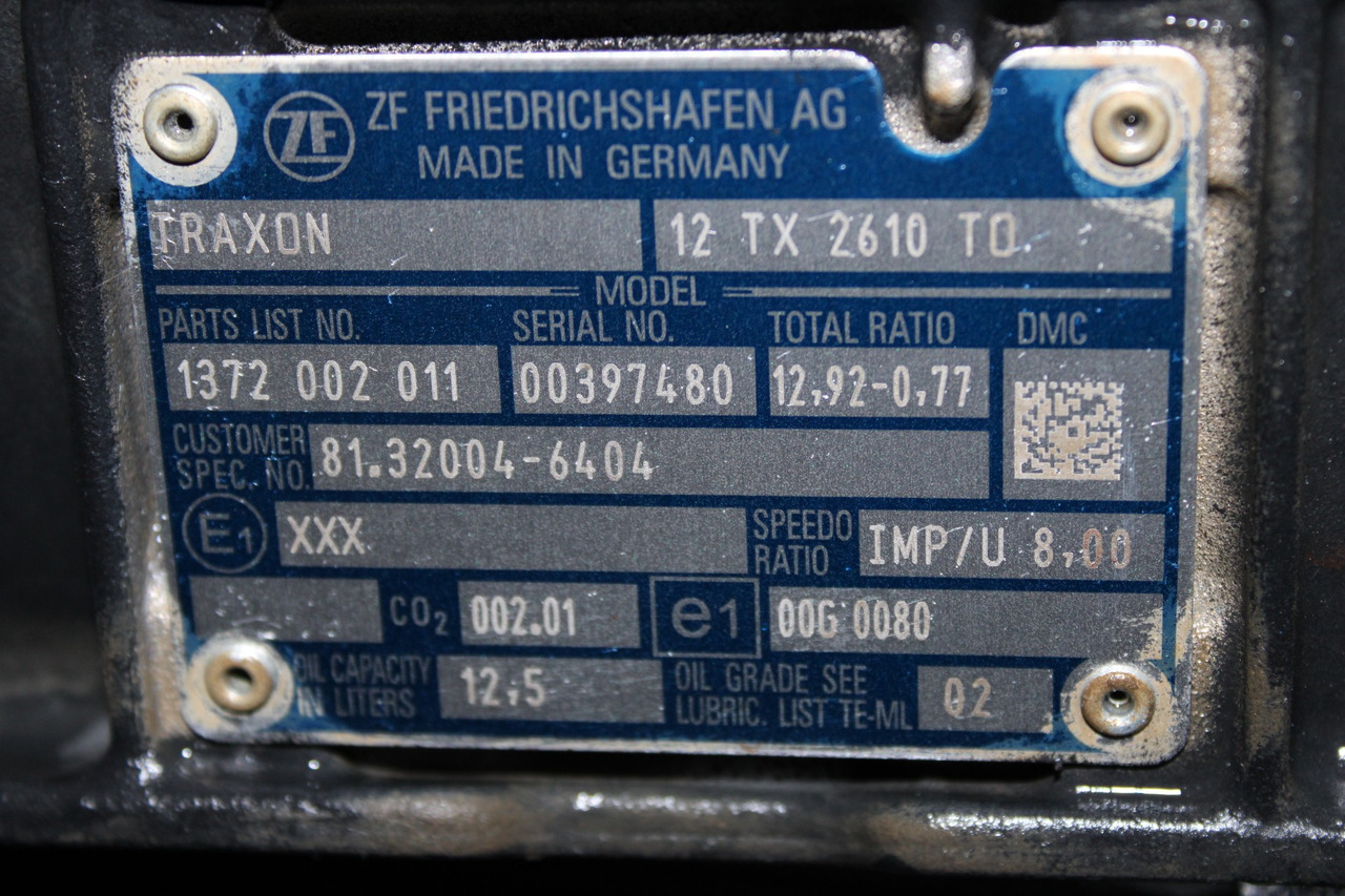 CUTIE DE VITEZE MAN TGS 8*4 TRAXON 12 TX 2610 TO 81.32004.6404 R12.92-0.77 AUTOMATA FATA RETARDER - Gearbox for Truck: picture 5 CUTIE DE VITEZE MAN TGS 8*4 TRAXON 12 TX 2610 TO 81.32004.6404 R12.92-0.77 AUTOMATA FATA RETARDER - Gearbox for Truck: picture 5
