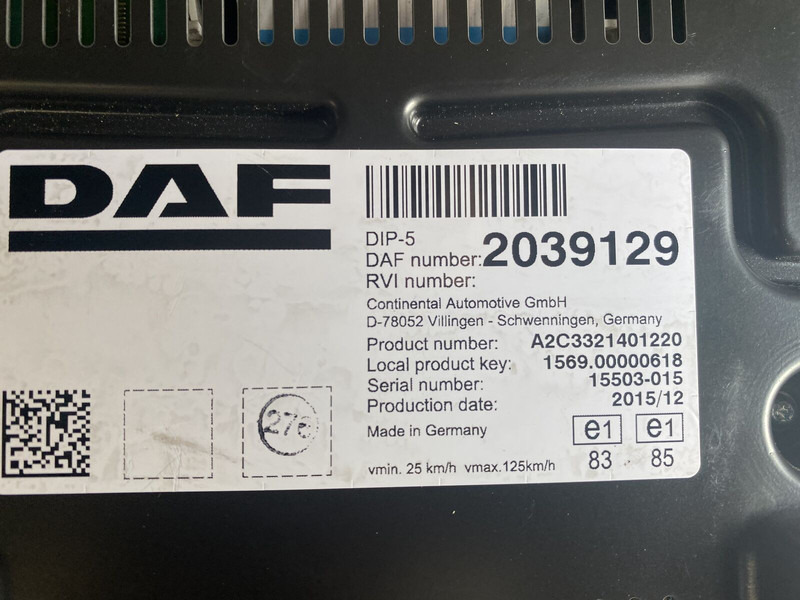 DAF - Dashboard: picture 2 DAF - Dashboard: picture 2