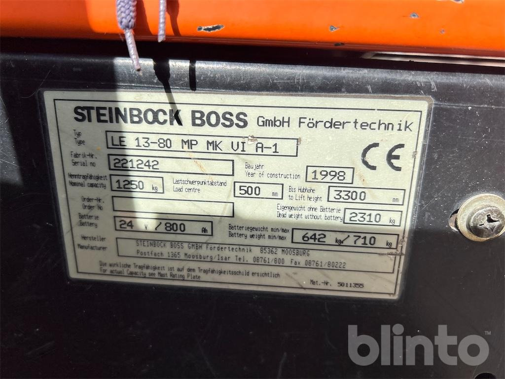 1998 Steinbock Boss LE 13-80 MP MK VI A-1 - Forklift: picture 5 1998 Steinbock Boss LE 13-80 MP MK VI A-1 - Forklift: picture 5