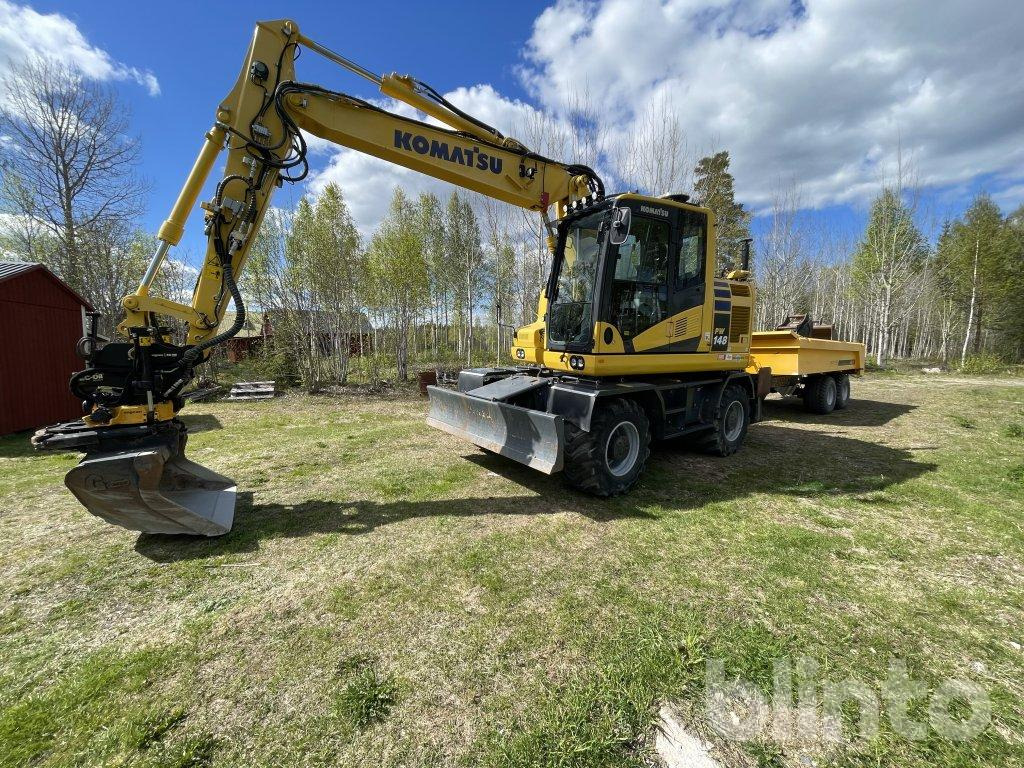 Komatsu PW 148 med vagn - Wheel excavator: picture 2 Komatsu PW 148 med vagn - Wheel excavator: picture 2