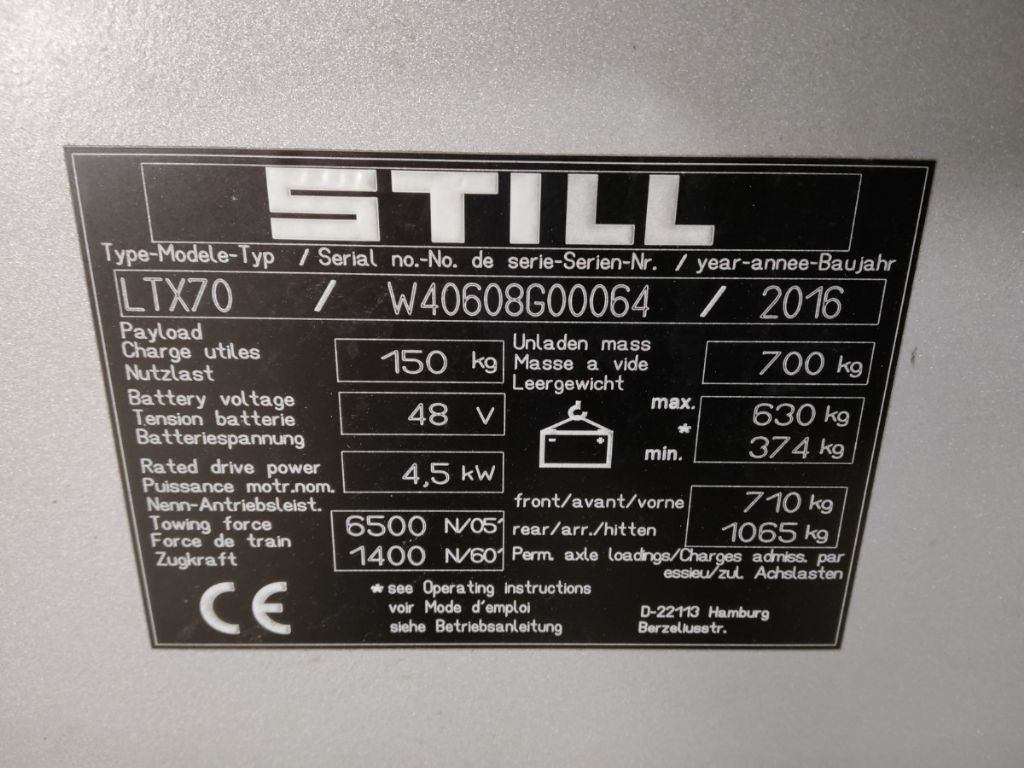 Still LTX70 - Tow tractor: picture 5 Still LTX70 - Tow tractor: picture 5