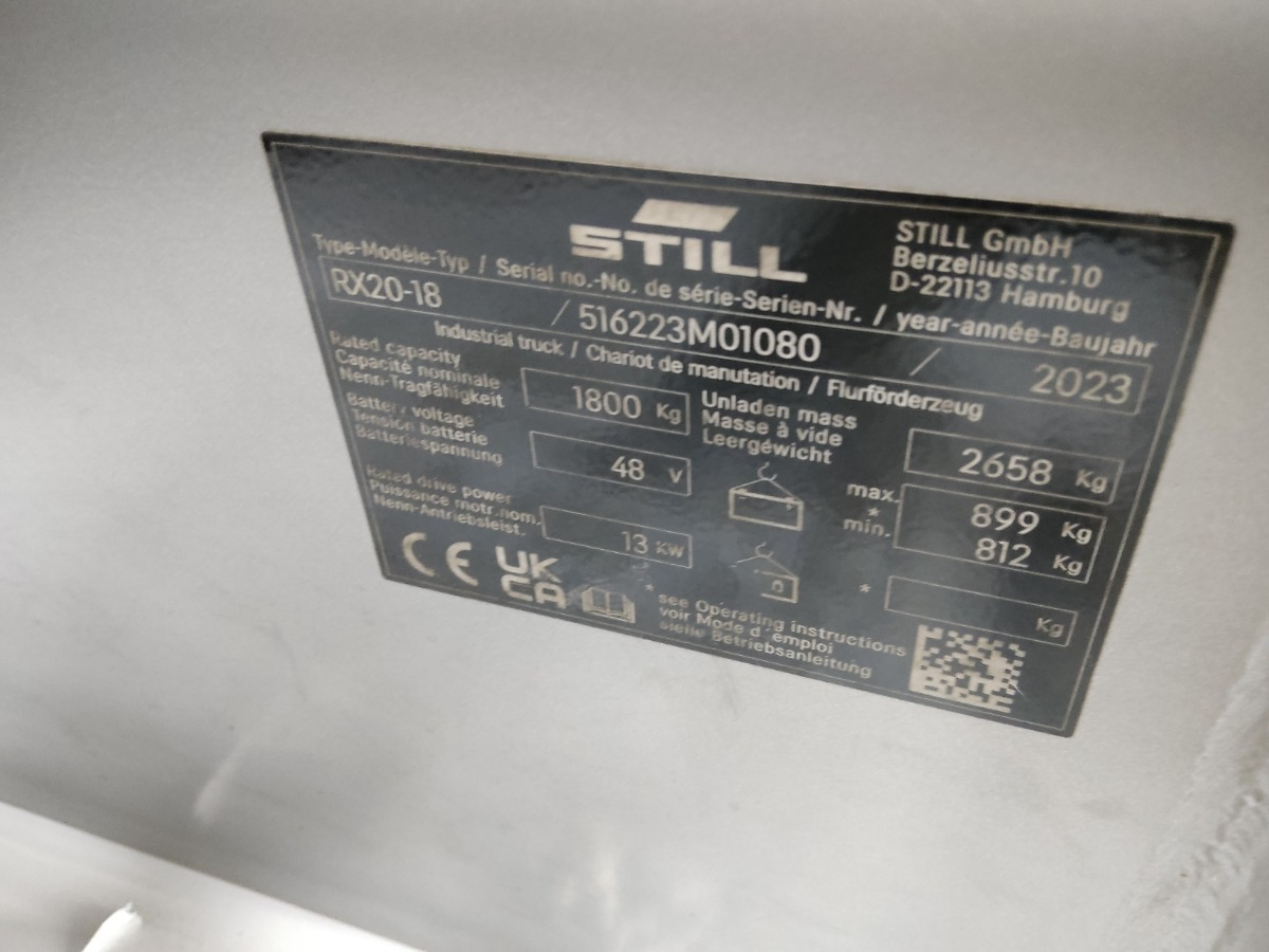 Still RX20-18 - Electric forklift: picture 5 Still RX20-18 - Electric forklift: picture 5