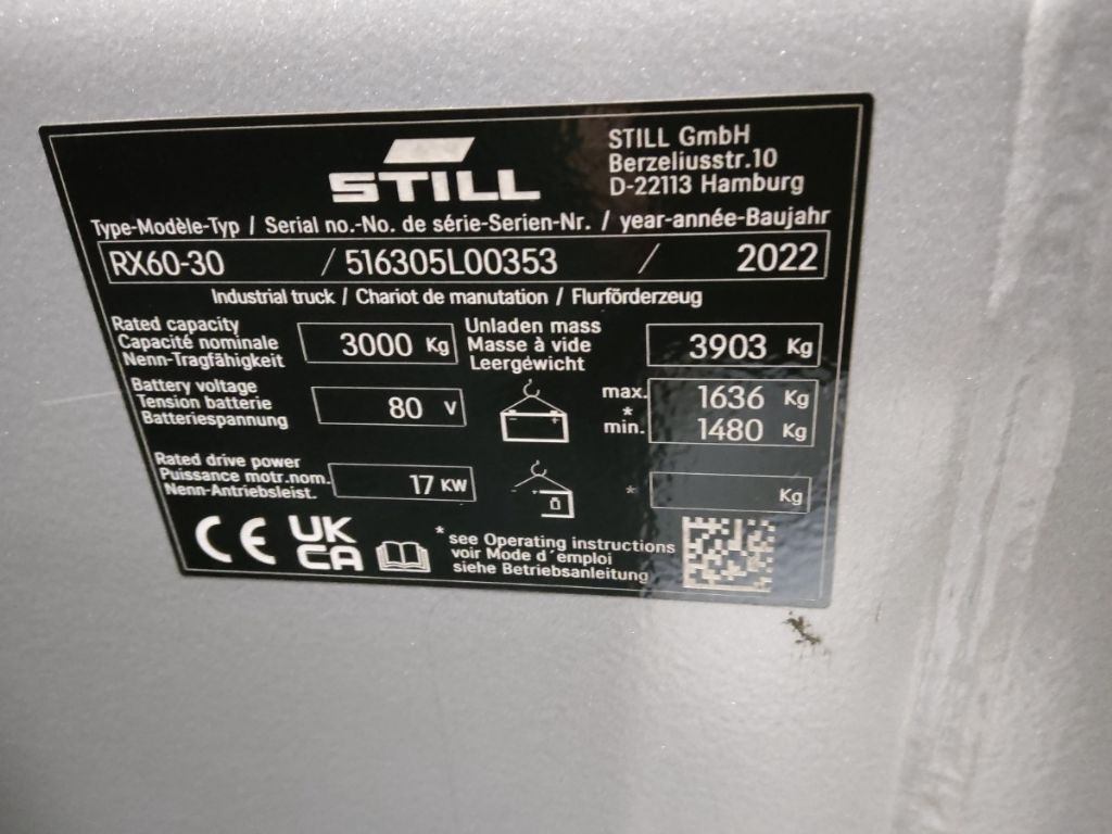 Still RX60-30 - Electric forklift: picture 5 Still RX60-30 - Electric forklift: picture 5