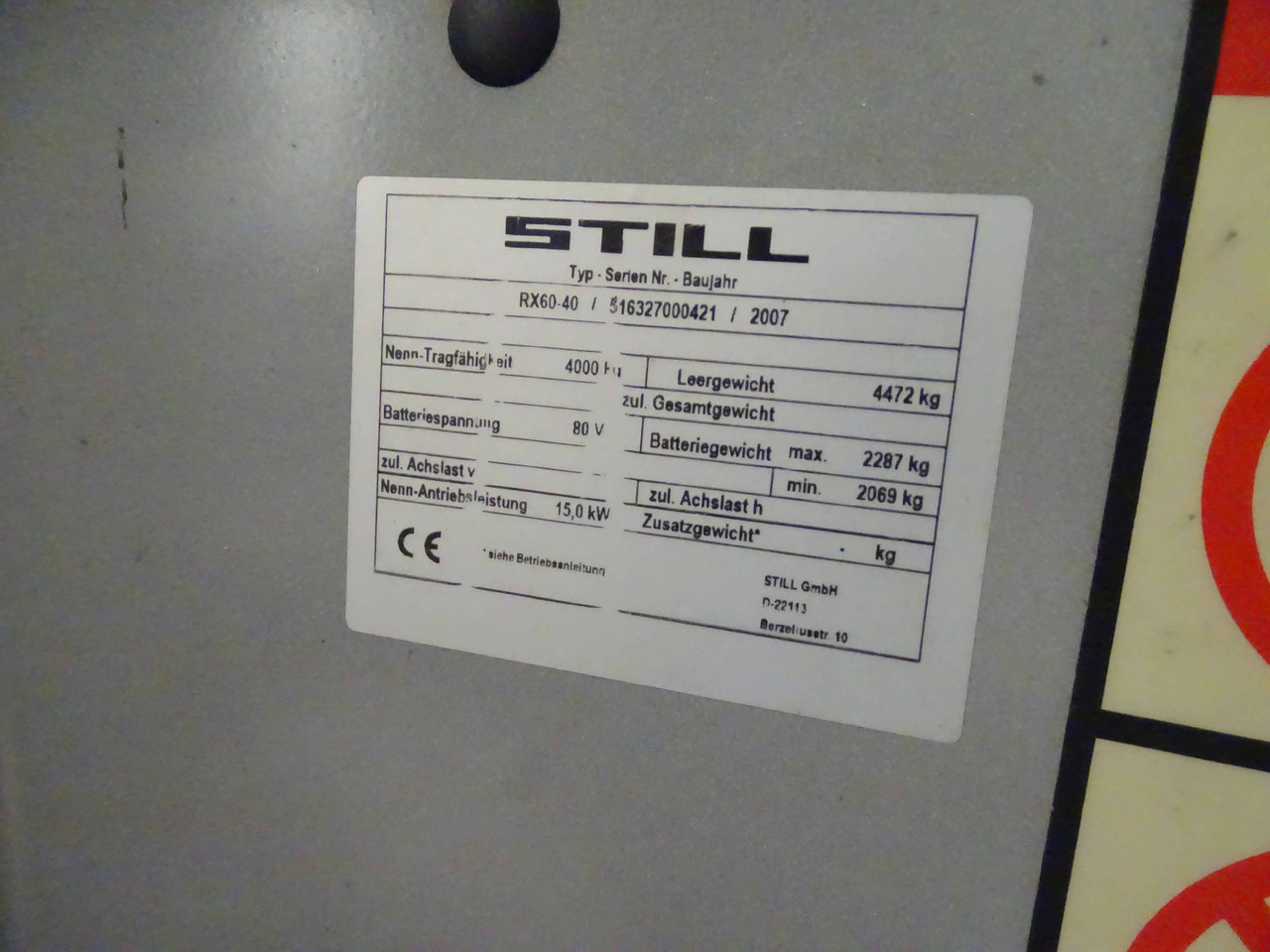 Still RX60-40 - Electric forklift: picture 5 Still RX60-40 - Electric forklift: picture 5
