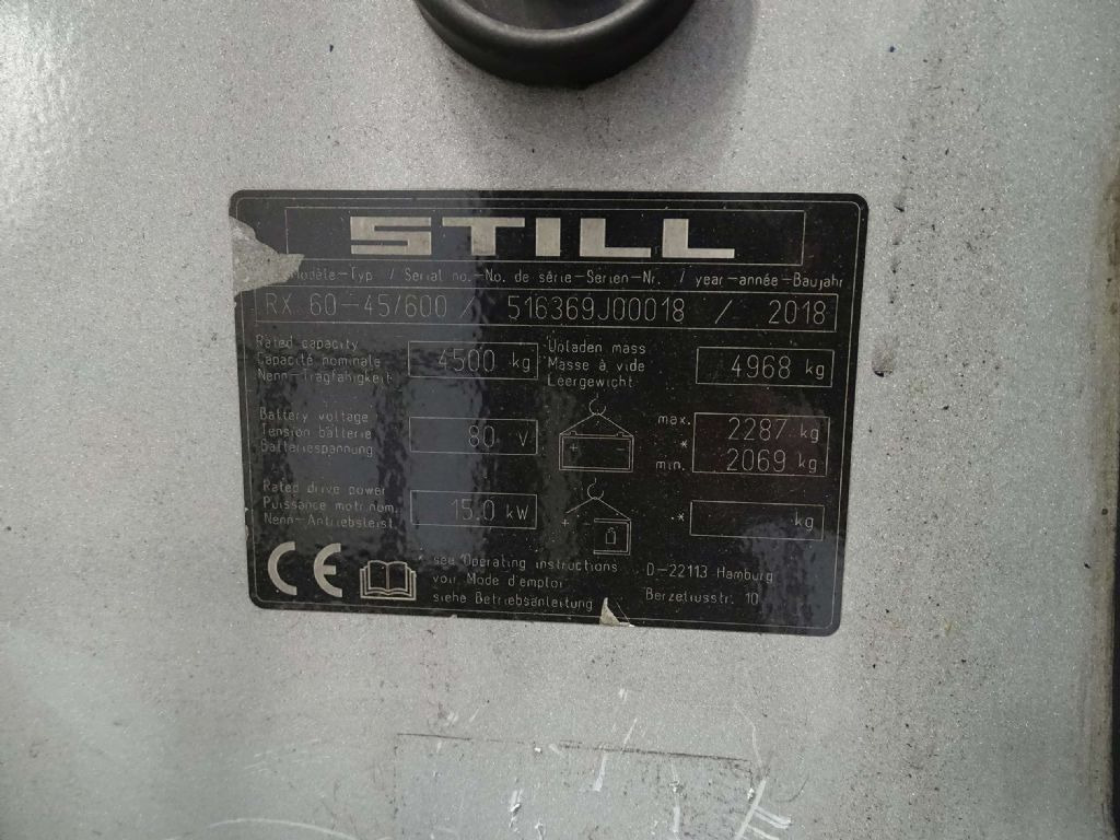 Still RX60-45/600 - Electric forklift: picture 4 Still RX60-45/600 - Electric forklift: picture 4