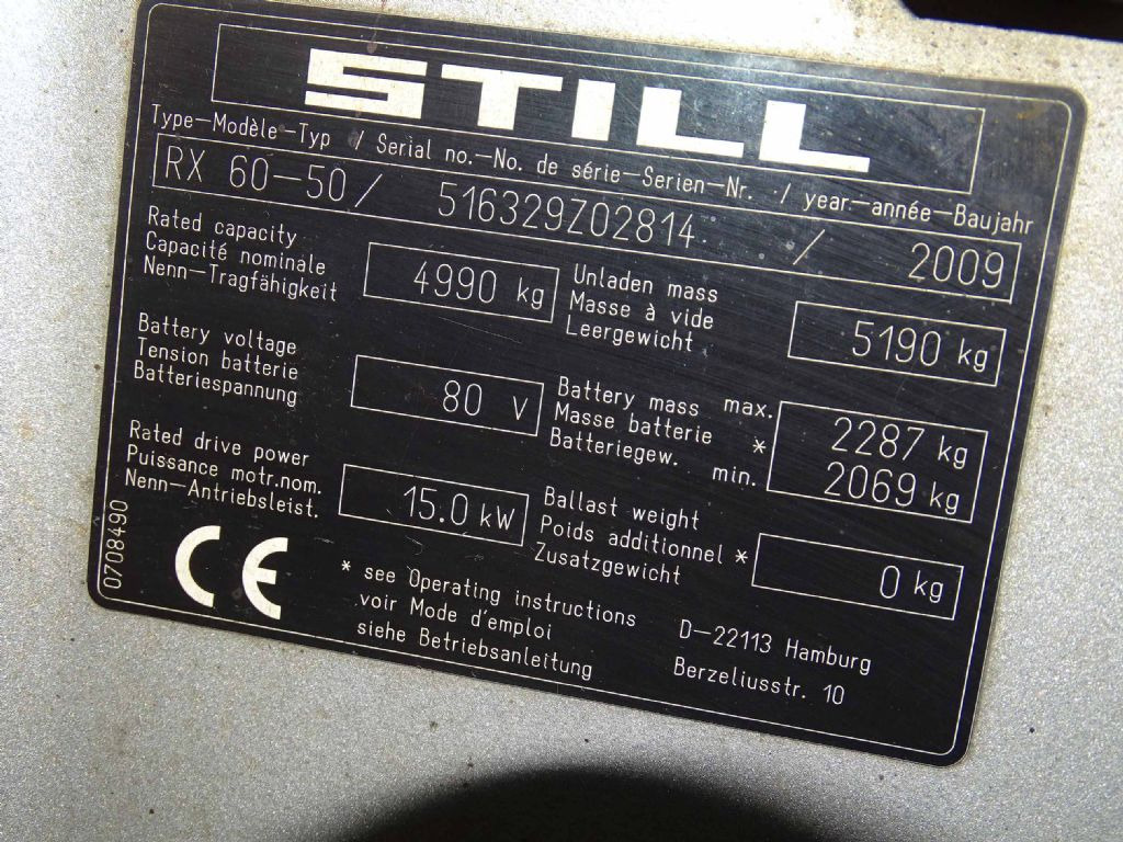 Still RX60-50 - Electric forklift: picture 5 Still RX60-50 - Electric forklift: picture 5