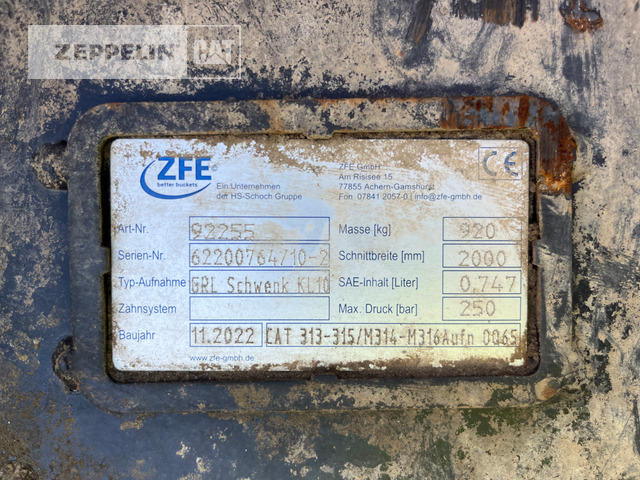 Komponenten GLV2000 ex M320 - Excavator bucket: picture 4 Komponenten GLV2000 ex M320 - Excavator bucket: picture 4