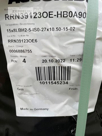 Komponenten WL25 Reifen 27x10.5 - Tire for Construction machinery: picture 3 Komponenten WL25 Reifen 27x10.5 - Tire for Construction machinery: picture 3