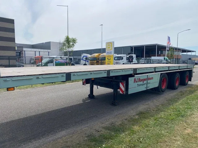 Floor open oplegger ,stuurassen, uitschuifbaar 20 mtr met stalen bodem/frame. kranenprofiel. - Dropside/ Flatbed semi-trailer: picture 5 Floor open oplegger ,stuurassen, uitschuifbaar 20 mtr met stalen bodem/frame. kranenprofiel. - Dropside/ Flatbed semi-trailer: picture 5